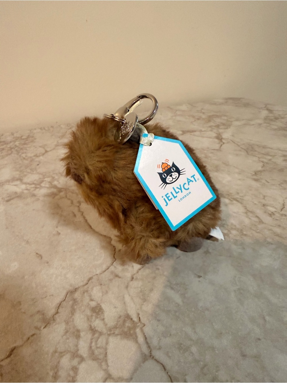 Jellycat Clyde capybara bag charm with tags authentic